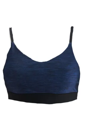 TEREZ Women's Blue Heathered Royal Sports Bra #4190299 Large NWT