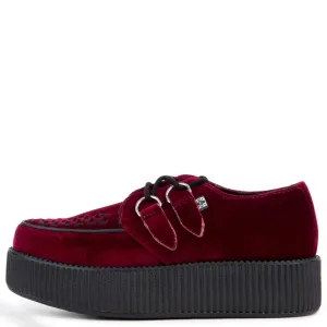 T.U.K Burgundy Velvet Viva Mondo Creeper Burgundy
