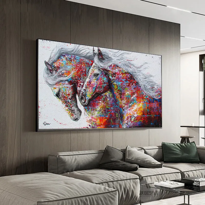 Two Running Horses Wall Art