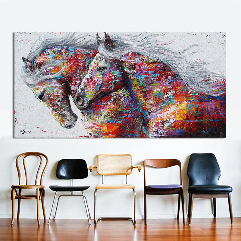 Two Running Horses Wall Art