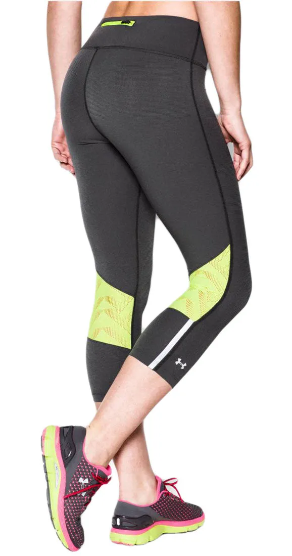 Under Armour Women's Phantom Gray UA Stretch Woven ArmourVent Capris