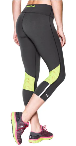 Under Armour Women's Phantom Gray UA Stretch Woven ArmourVent Capris