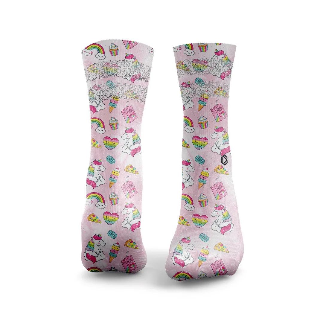 Unicorn Tie Dye Glitter Socks