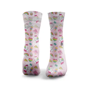 Unicorn Tie Dye Glitter Socks
