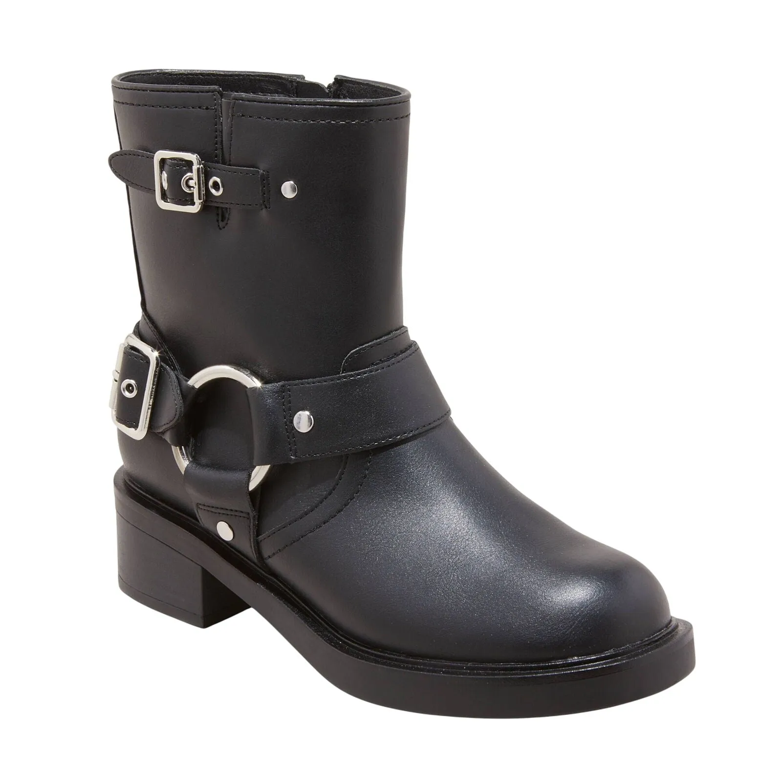 Universal Thread Womens Connor Harness Buckle Ankle Boots 90511576 Black 12M