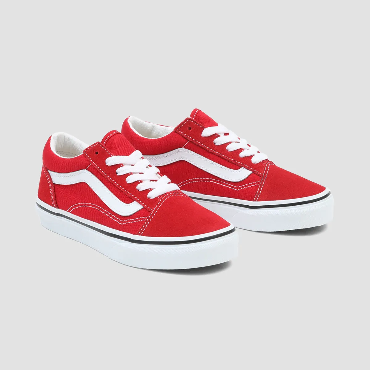 Vans Old Skool Shoes - Racing Red/True White - Kids