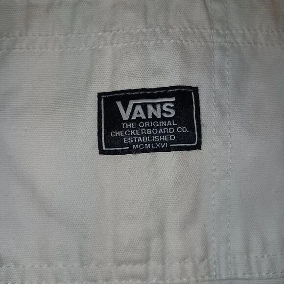 Vans Women's Medium Ground Work Shortall Marshmallow White Overalls VN000G8WFS8