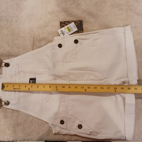 Vans Women's Medium Ground Work Shortall Marshmallow White Overalls VN000G8WFS8