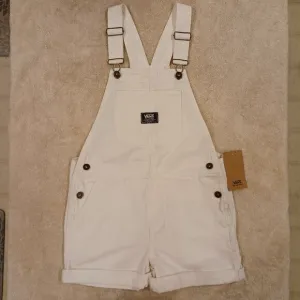 Vans Women's Medium Ground Work Shortall Marshmallow White Overalls VN000G8WFS8