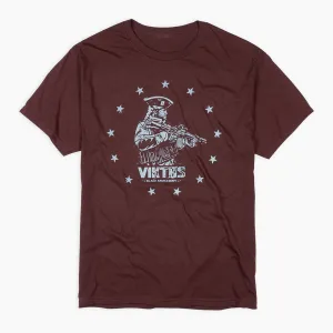 VIKTOS Tax Stamp Tee Burgundy Heather