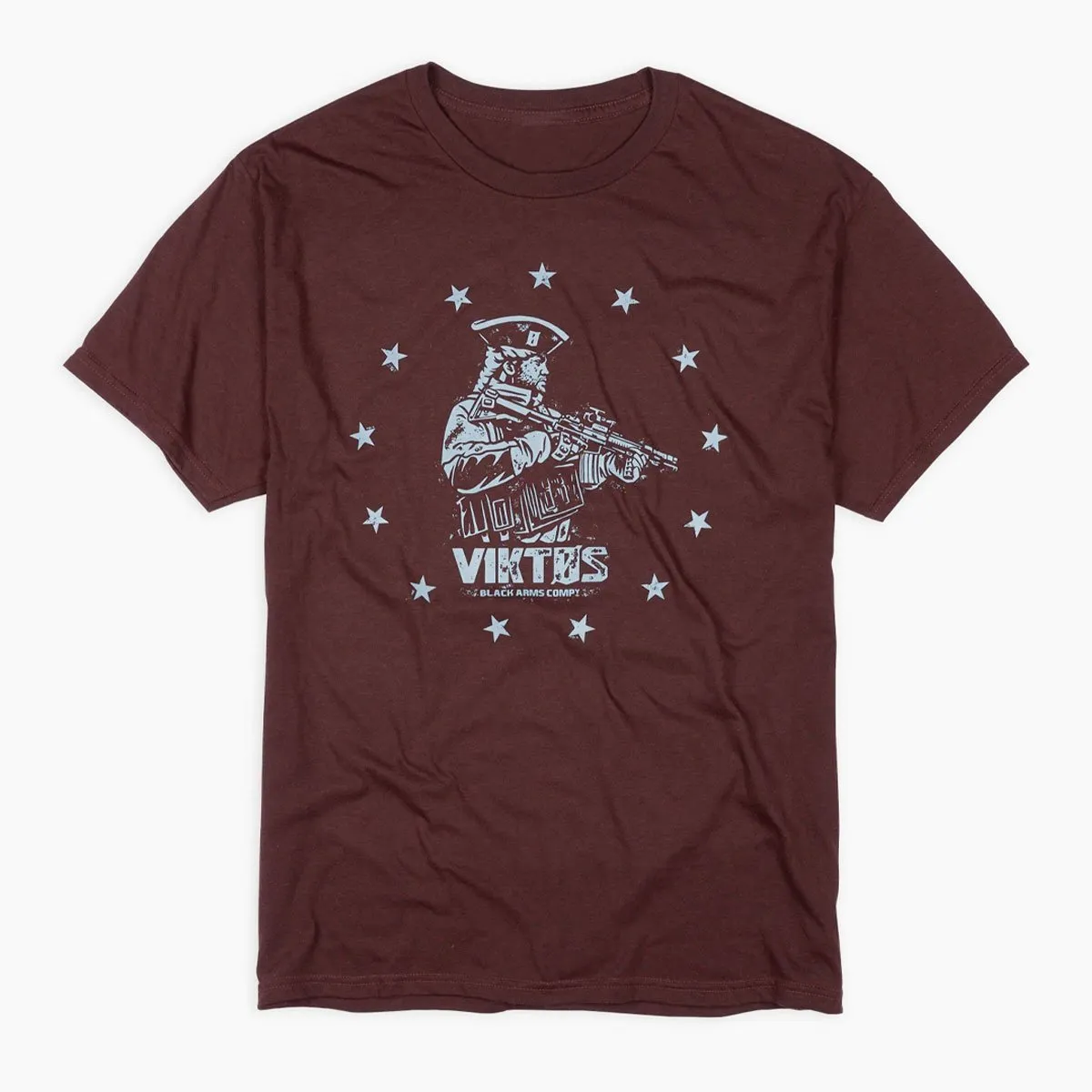 VIKTOS Tax Stamp Tee Burgundy Heather