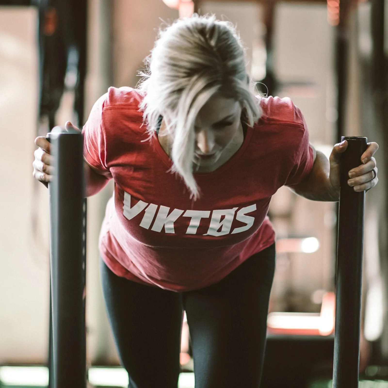 VIKTOS Womens Tack Top Tee Red Heather