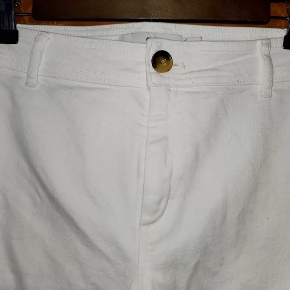 Vineyard Vines Mariner Crop High Rise Wide Leg White Demin