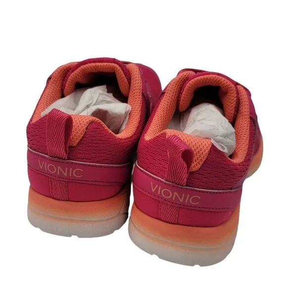 Vionic Womens Size 5 Sneakers Athetic Active New Orange Pink