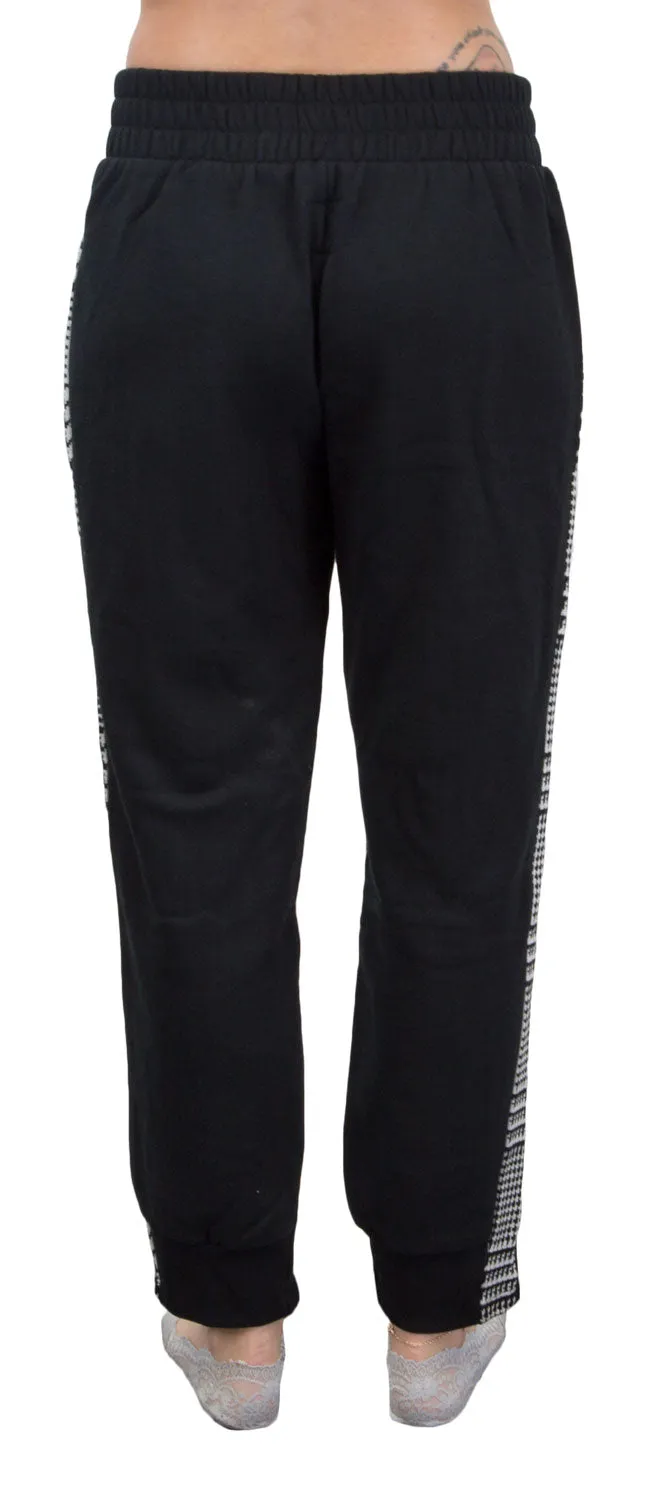 WESLEY X BANDIER Women's Clinton Tailore Sweatpants, Black, Small