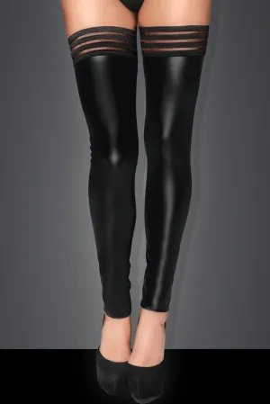 Wetlook Stockings With Elastic Stay Up Bands