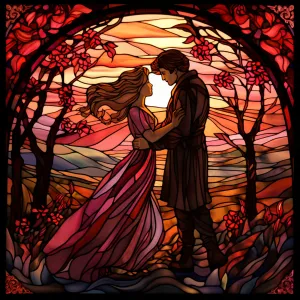 Whimsigoth Cottage Core Stained Glass Art - A Retro-Style Bedroom Decor Delight! Fantasy Art Print DIY Cottage Core Wall Art Make Your Own Poster Cards Home Decor Instant Download