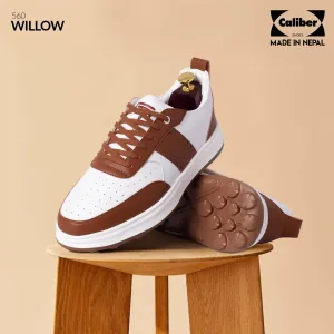 White/Brown Casual Sneakers for Men (Willow 560)