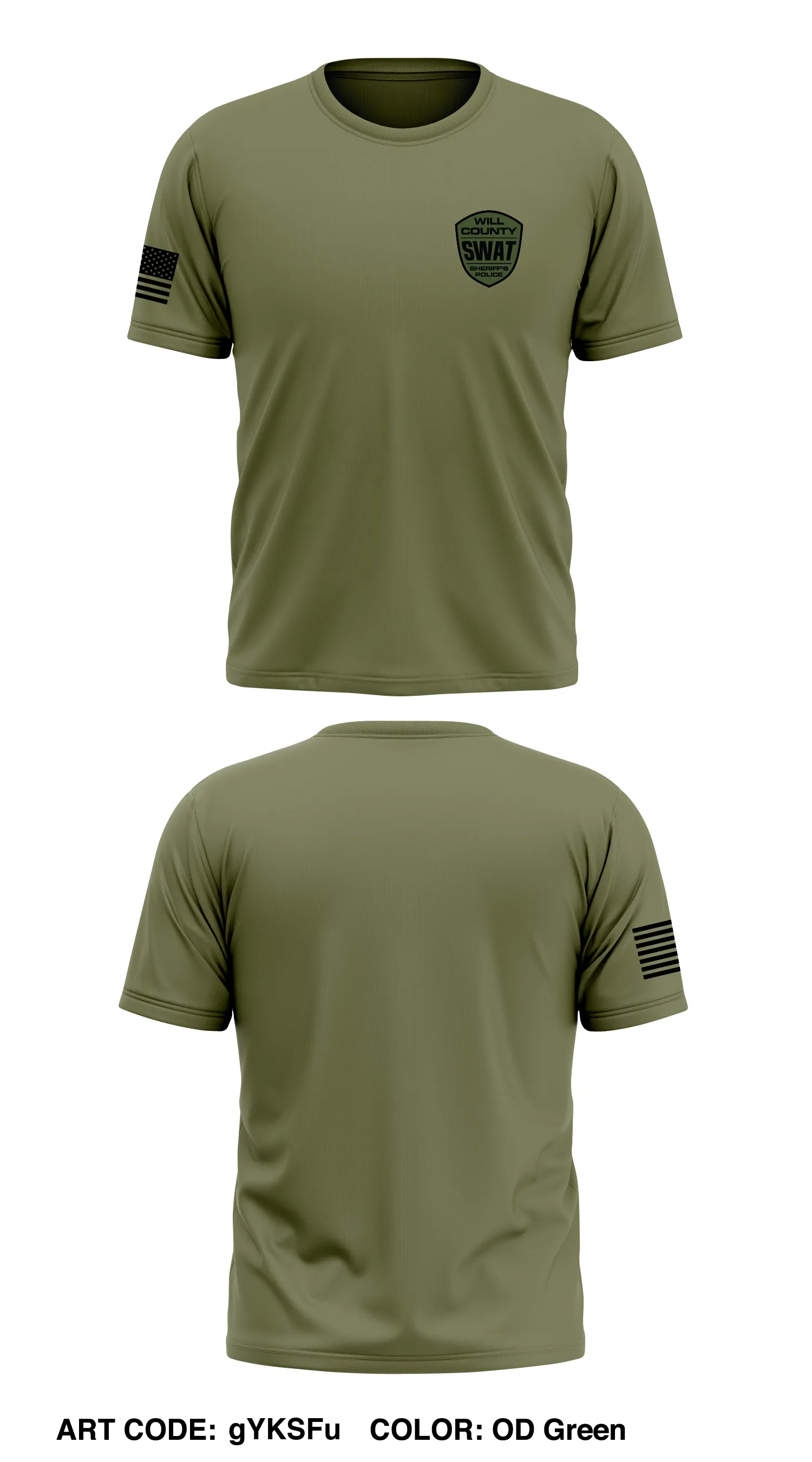 Will County SWAT Store 1 Core Men's SS Performance Tee - gYKSFu