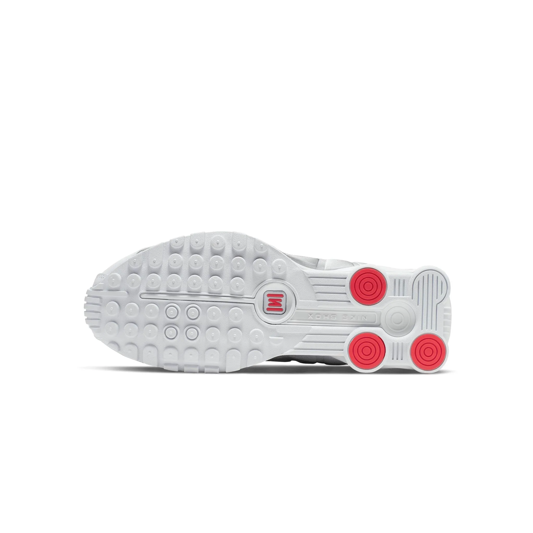 Women's Nike Shox R4 White/White-Metallic Silver-Max Orange AR3565-101