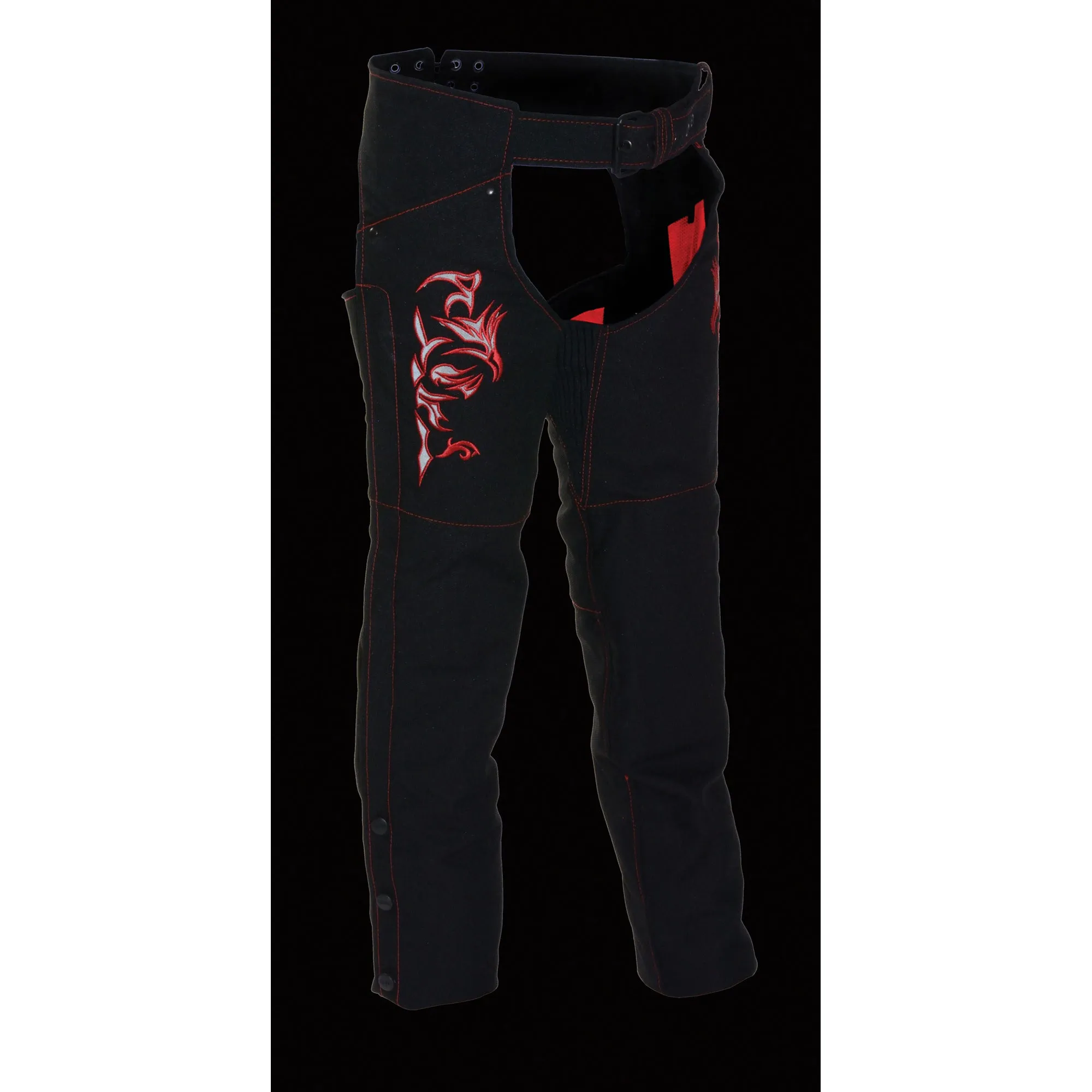 Women's Textile Chap w/ Tribal Embroidery & Reflective Detail