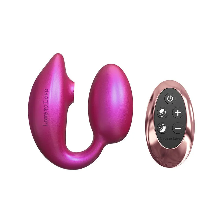 Wonderlover Hands Free Clitoral and G-Spot Vibrator with Remote - Pink